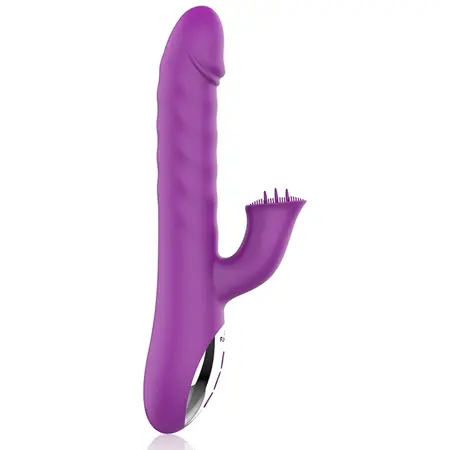 Fun Function Zenda Thruster & Rotacija Dvostruki Silikonski Uređaj 24.5cm Ljubičasta