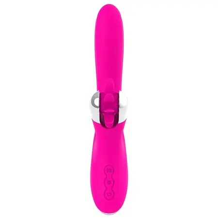 Diversia Bunny Waves 24 cm – Silikonski Dvostruki Intimni Uređaj USB Roze