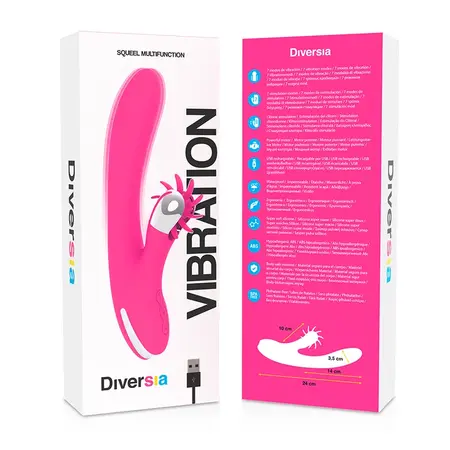 Diversia Bunny Vibrating 24 cm – Ergonomski Silikonski Intimni Uređaj USB