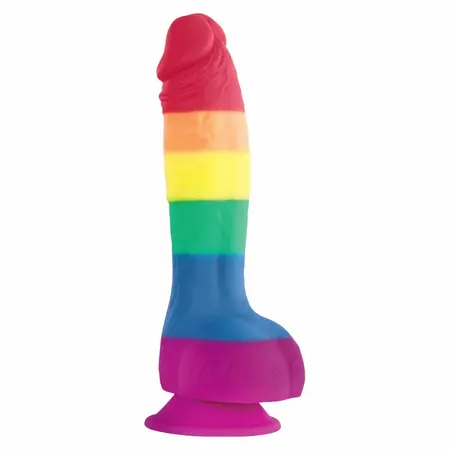 NS Novelties Pride Edition Rainbow Silikonski Model 15 cm Usisna Baza
