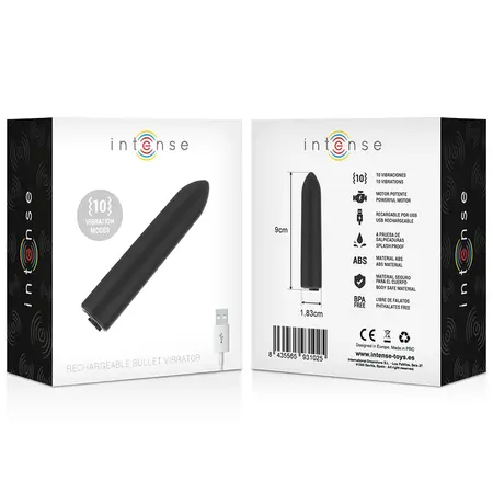 INTENSE Vibrirajući Metak 10 Režima USB Punjenje Kompaktan 8.5cm