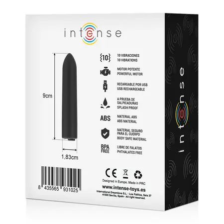 INTENSE Vibrirajući Metak 10 Režima USB Punjenje Kompaktan 8.5cm