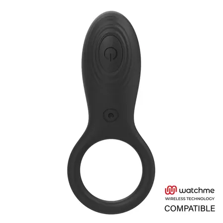 Mr Boss Tino Silicone Ring Black - Wireless Watchme Compatible, 10 Modes