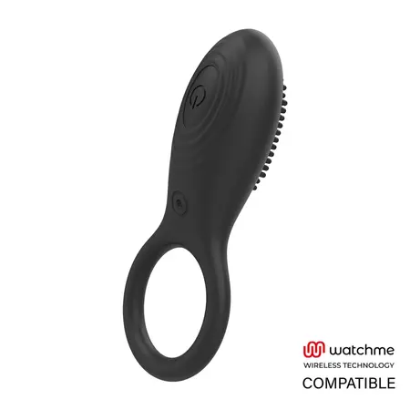 Mr Boss Tino Silicone Ring Black - Wireless Watchme Compatible, 10 Modes