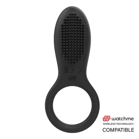 Mr Boss Tino Silicone Ring Black - Wireless Watchme Compatible, 10 Modes