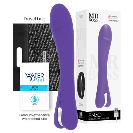 MR BOSS Enzo Bežični Intimni Uređaj Ljubičasta 22cm Silikon USB
