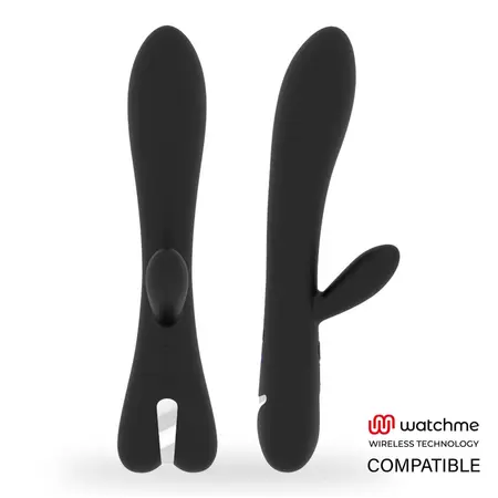 Brilly Glam Erik Dvostruki Motor Silikonski Vibrator Crni USB, Spreman za Daljinski