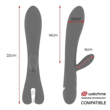 Brilly Glam Erik Dvostruki Motor Silikonski Vibrator Crni USB, Spreman za Daljinski