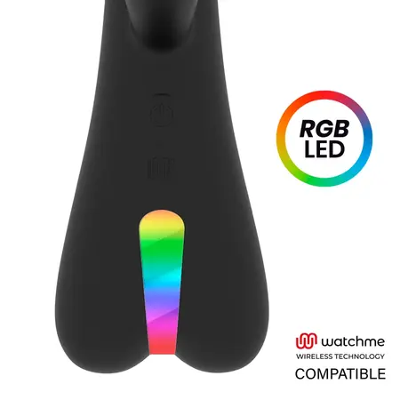Brilly Glam Erik Dvostruki Motor Silikonski Vibrator Crni USB, Spreman za Daljinski