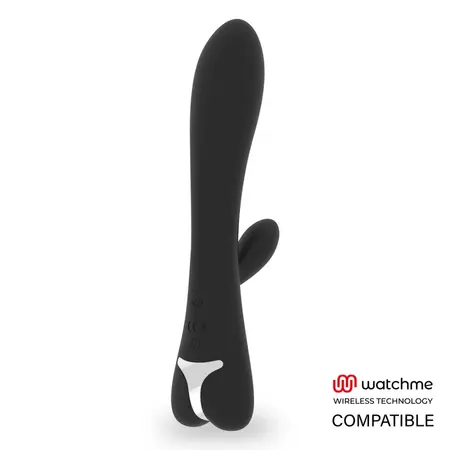 Brilly Glam Erik Dvostruki Motor Silikonski Vibrator Crni USB, Spreman za Daljinski