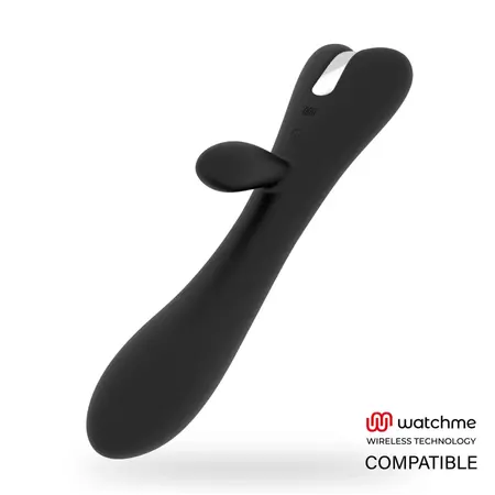 Brilly Glam Erik Dvostruki Motor Silikonski Vibrator Crni USB, Spreman za Daljinski