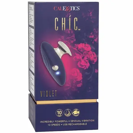 CalExotics Chic Violet Kompaktni 10-Režimski Vodootporni Masažer, Ljubičasta