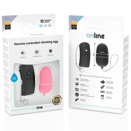 ONLINE Daljinski Upravljana Bežična Vibraciona Jaja Roze 10 Režima ABS 6cm