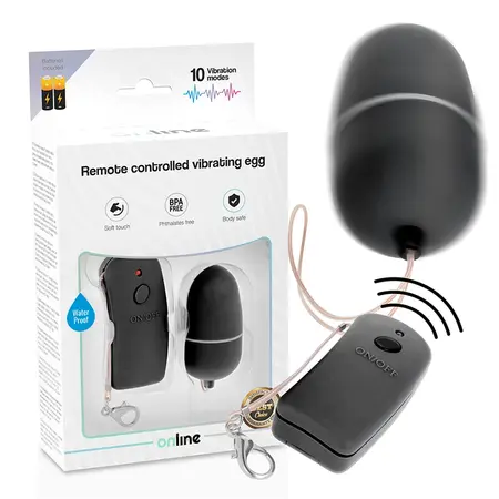 ONLINE Daljinski Upravljana Vibraciona Jaja Crna 10 Režima Ergonomski ABS