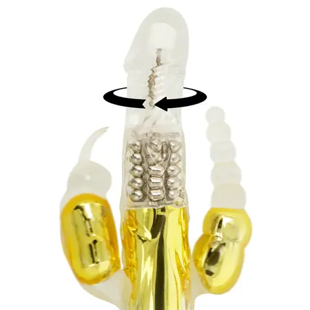 Ohmama Golden Multifunctional Vibrating Device, Rechargeable, 24.5cm