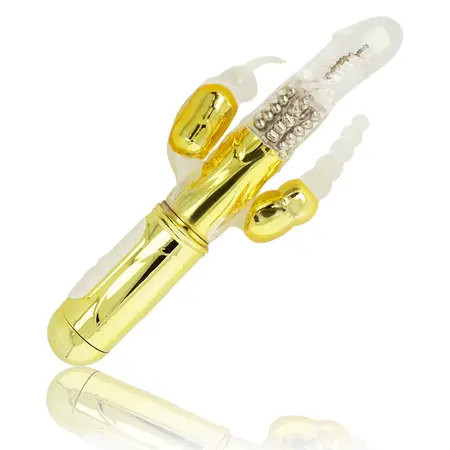 Ohmama Golden Multifunctional Vibrating Device, Rechargeable, 24.5cm