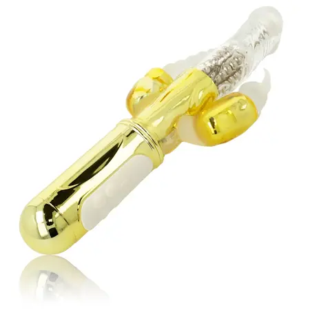 Ohmama Golden Multifunctional Vibrating Device, Rechargeable, 24.5cm
