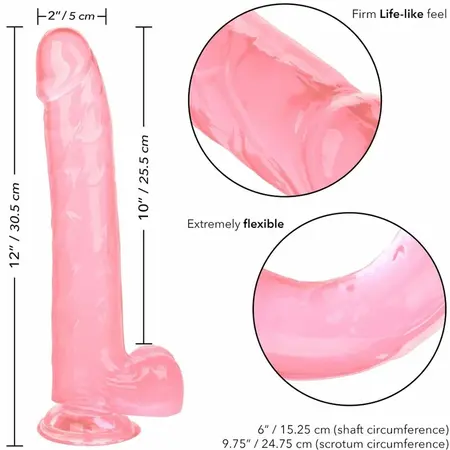 CalExotics Size Queen Intimni Dodatak Roze 25.5 cm Fleksibilni TPR
