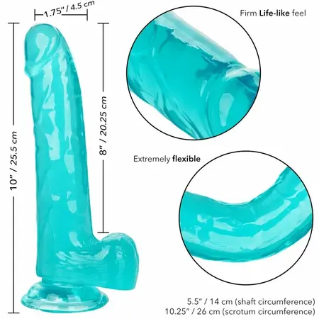 CalExotics Size Queen Intimni Model Plava 20.3 cm Fleksibilni TPR