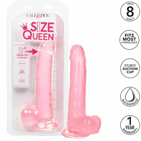 CalExotics Size Queen Roze Intimni Model 20.3 cm TPR Usisna Baza