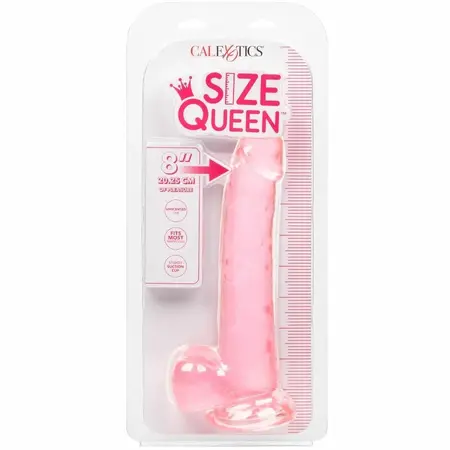 CalExotics Size Queen Roze Intimni Model 20.3 cm TPR Usisna Baza