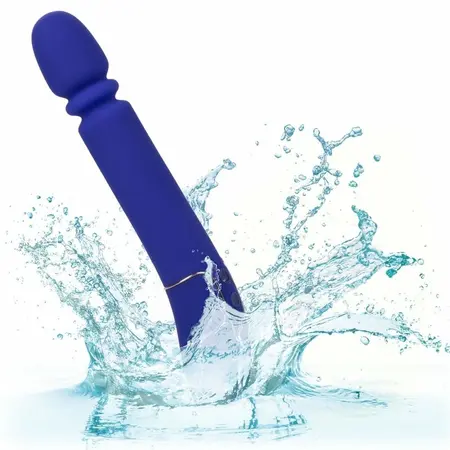 CalExotics Shameless Slim Thumper Blue - High-Performance Intimate Massager