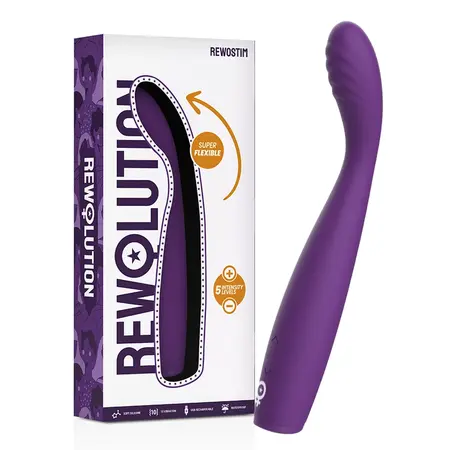 Rewolution REWOSTIM Fleksibilni silikonski vibrator, vodootporan, punjiv, 19cm