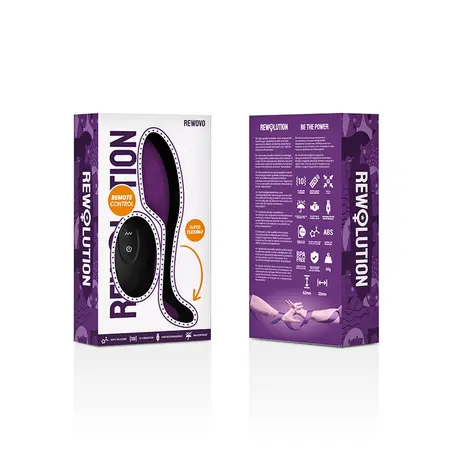 Rewolution REWOVO Daljinski kontrolisani silikonski jajasti vibrator, vodootporan, roze