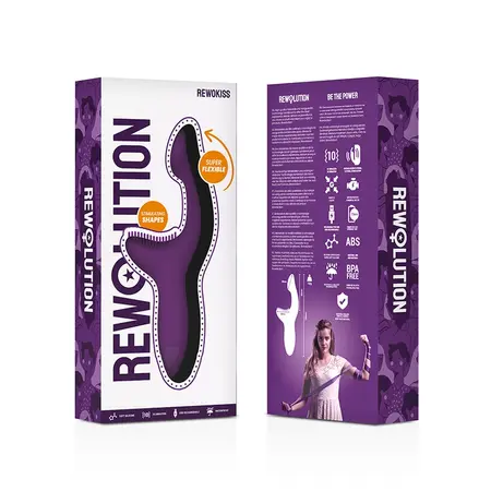 Rewolution Rewokiss Vibrator sa dva motora – Fleksibilni silikon, 18.5 cm, roze