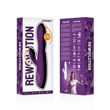 Rewolution RewoRabbit Fleksibilni vibrator sa dva motora – Roze, 21 cm