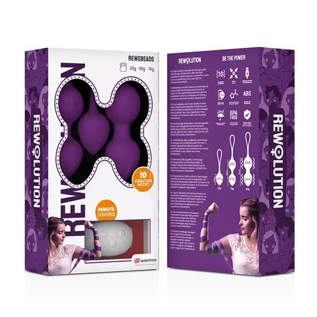 Rewolution REWOBEADS Set – Vibrirajući trener za karlično dno sa daljinskim upravljačem, silikon