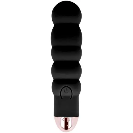 Dolce Vita Six Black - USB Rechargeable Silicone Model, 7 Modes, 13 cm