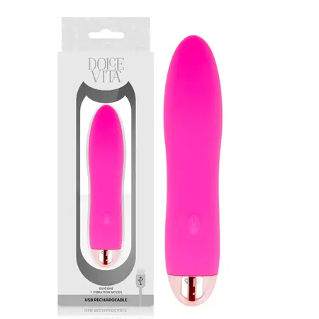 Dolce Vita Four Roze punjivi uređaj, 7 režima, medicinski silikon, 13cm