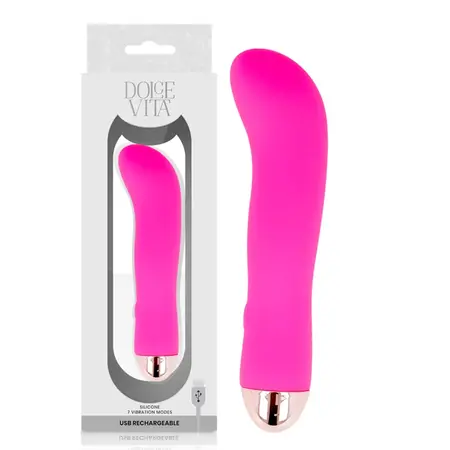 Dolce Vita Pink Two punjivi silikonski intimni uređaj sa 7 režima