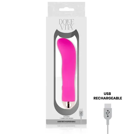 Dolce Vita Pink Two punjivi silikonski intimni uređaj sa 7 režima