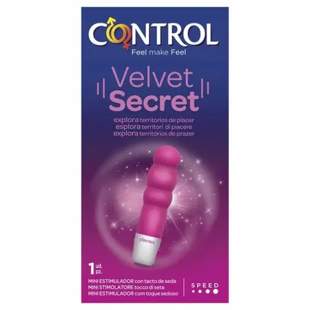CONTROL Velvet Secret Mini stimulator – Kompaktni silikonski uređaj, 5 režima