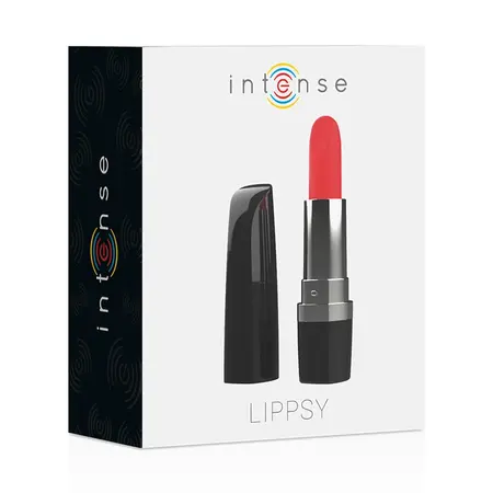 INTENSE Lippsy Kompaktni vibrirajući mini masažer u obliku ruža, crni, 10 režima