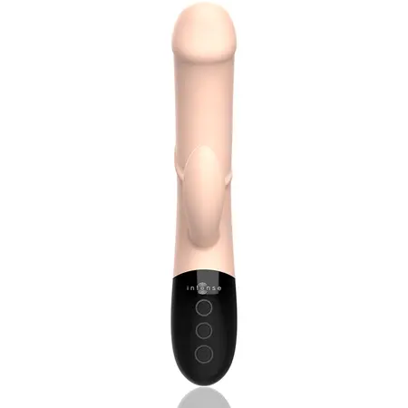 Intense Magnus Dual Natural punjivi silikonski vibrirajući sistem, 21cm