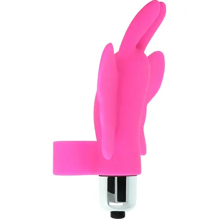 OHMAMA Leptir vibrirajući prsten za prst, ABS silikon, 10x7.3cm, roze