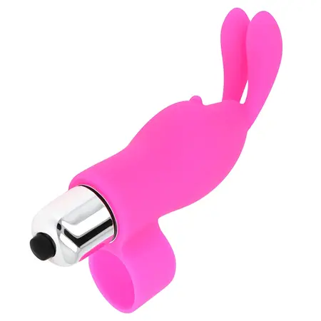 OHMAMA Finger Vibe Rabbit – Silikon, vodootporan, 9.8 cm, roze