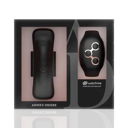 ANNE'S DESIRE Panty Pleasure ADPANTY Crna/Zlatna - Nosivi sistem sa daljinskim upravljanjem