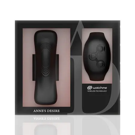 ANNE'S DESIRE Panty Secret Crna - Intimni nosivi uređaj sa WATCHME daljinskim upravljanjem, 9.6cm