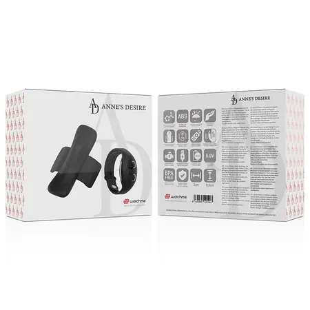 ANNE'S DESIRE Panty Secret Crna - Intimni nosivi uređaj sa WATCHME daljinskim upravljanjem, 9.6cm