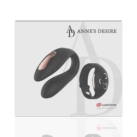 ANNE'S DESIRE AD Dual System WatchMe Black/Gold Silicone 8.5cm