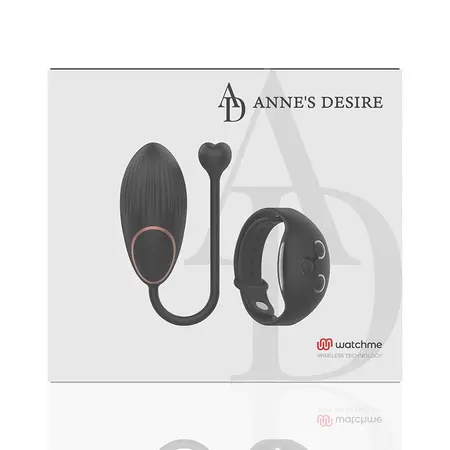 ANNE'S DESIRE AD EGG Bežični intimni uređaj sa WATCHME daljinskim upravljanjem Crna