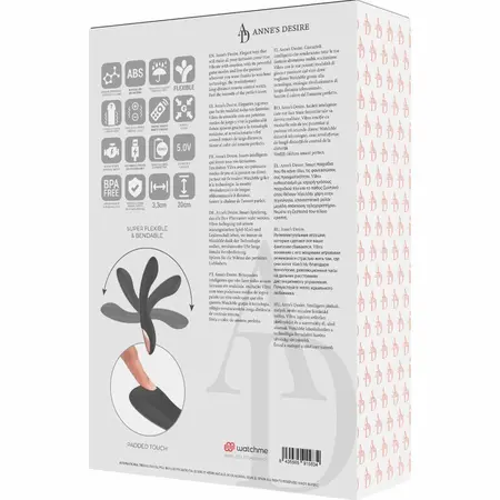 ANNE'S DESIRE Curve Black - Remote-Controlled Flexible Silicone Model 20cm