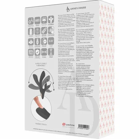 ANNE'S DESIRE Rabbit Intimni sistem sa WATCHME daljinskim upravljanjem Crna/Zlatna 20cm