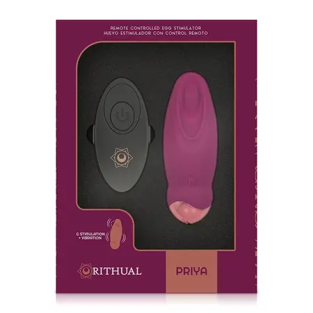 Rithual Priya Egg Bežični intimni uređaj G-Spot rotacija i vibracija Roze