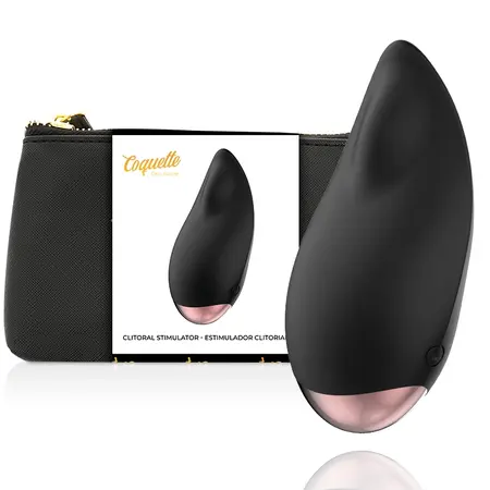 Coquette Chic Desire Crna/Zlatna Drop intimni sonični stimulator, 10 režima