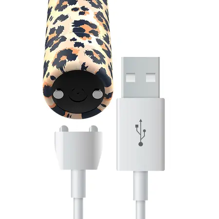 Custom Bullets Leopard Magnetni mini masažer 10 režima, USB punjiv